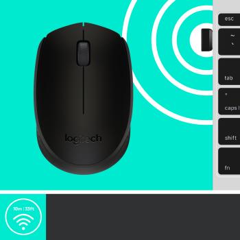Logitech M171 Maus Mouse kabellos schwarz  RF Wireless Optisch 1000 DPI